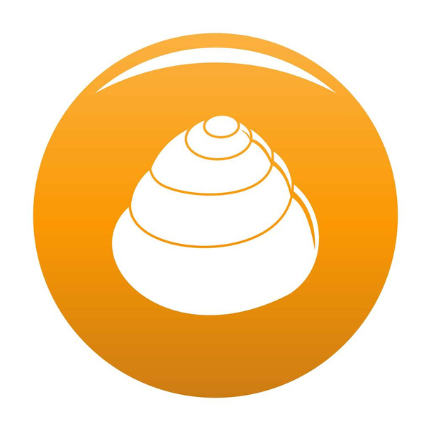 Animal shell icon vector orange - Vektor, Bild