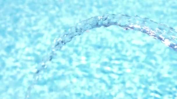 Pool Water Background Loop. 4k, close-up. water flows into the pool from the hose. Slow motion - Footage, Video