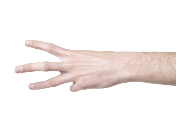 118 ανθρώπινο χέρι καταμέτρησης τρεις - Φωτογραφία, εικόνα