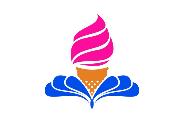 taze dondurma logo simge - Vektör, Görsel