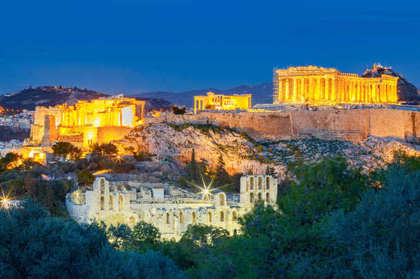 Ateny. Partenon na Akropolu. - Zdjęcie, obraz