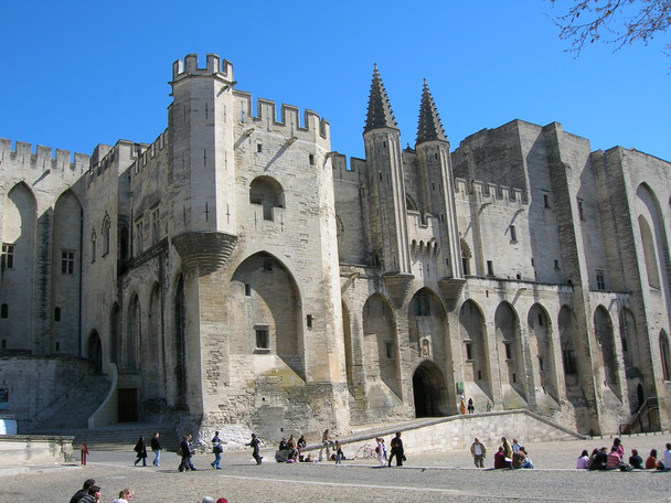 Papalık Sarayı Avignon, Fransa - Fotoğraf, Görsel