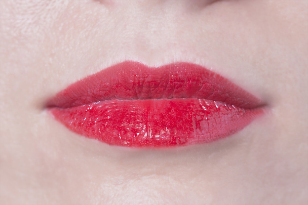 Punaiset huulet - Valokuva, kuva
