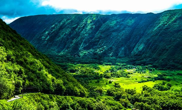 Paraíso tropical em Waipio Valley, na Ilha Grande do Havaí
 - Foto, Imagem