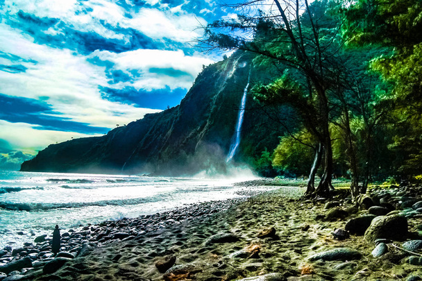 Paradis tropical dans la vallée de Waipio sur la grande île d'Hawaï
 - Photo, image