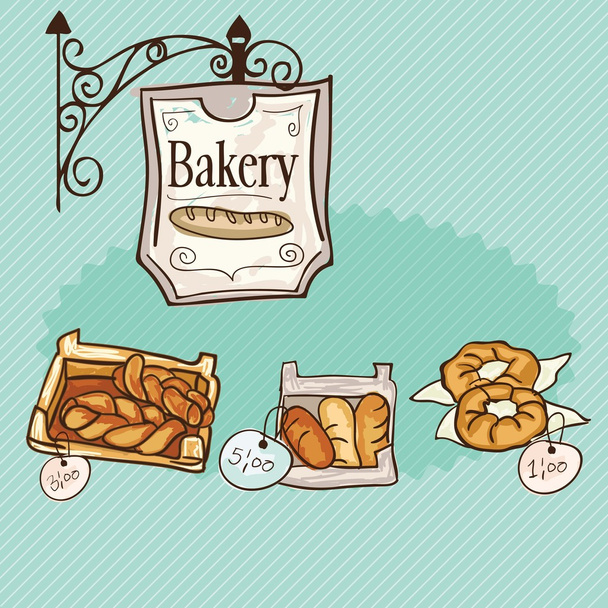 Iconos de panadería
 - Vector, Imagen