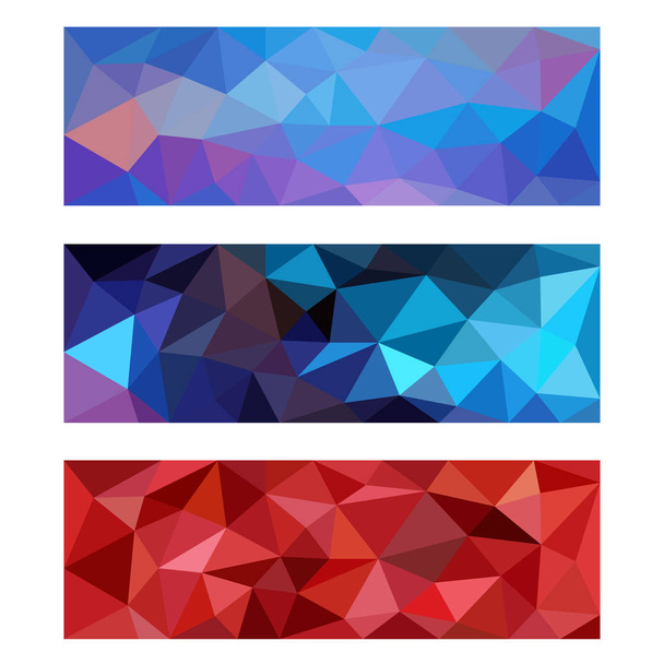 vektor tří obdélníkových krytů polygonové grafiky v různých odstínech - Vektor, obrázek