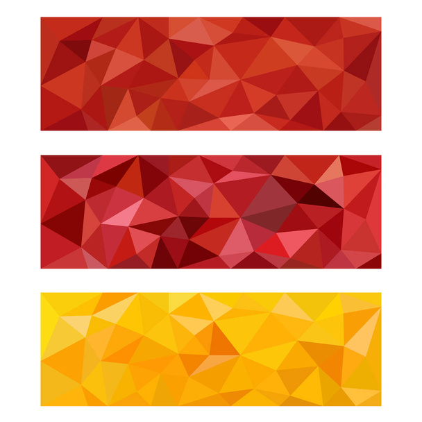 ένα διάνυσμα τριών ορθογώνιων καλύψεων γραφικών πολυγώνου σε διαφορετικές αποχρώσεις - Διάνυσμα, εικόνα