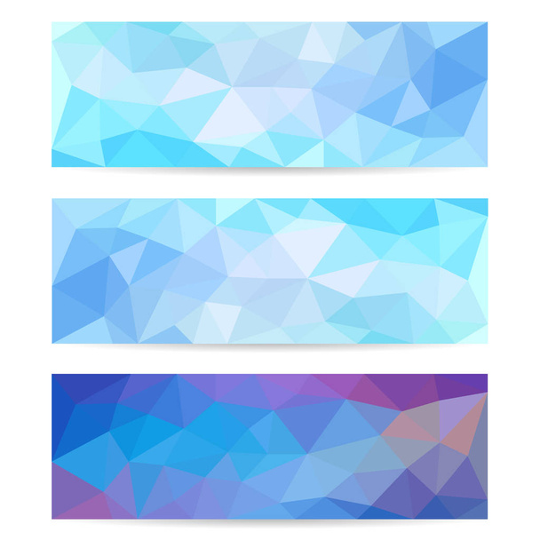 set of polygonal backgrounds for online resources in different bright colors - Vektor, Bild