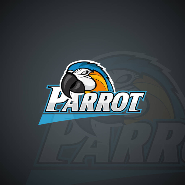 Parrot logo template. High resolution vector image - Vettoriali, immagini