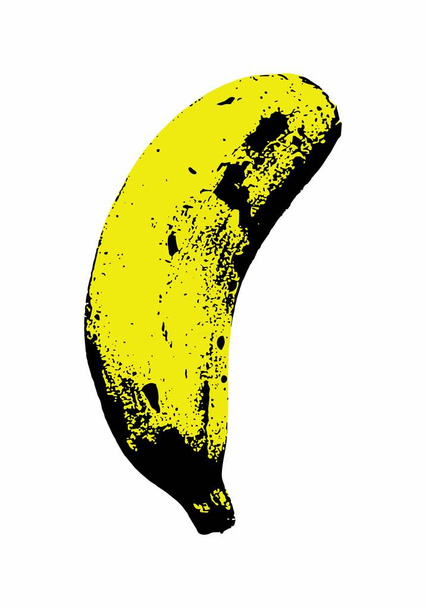 Ilustracja na białym tle jednego Banana - Wektor, obraz