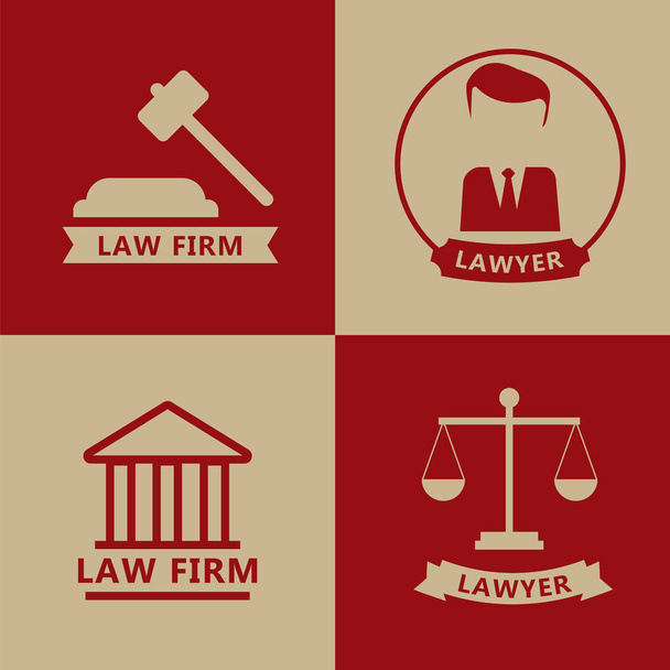 Servicios jurídicos, ley y orden. Concepto plano de justicia. Abogado ilustración vector plano - Vector, Imagen