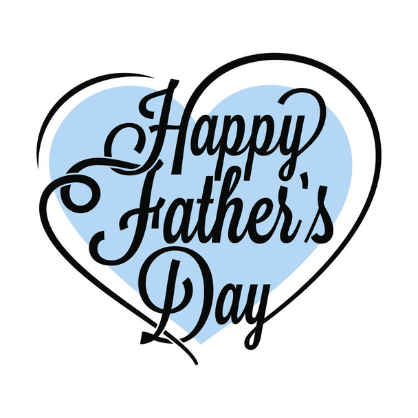 Fathers day vintage lettering on white background - ベクター画像
