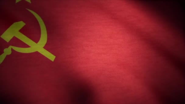 Sovyetler Birliği bayrağı sallayarak. SSCB bayrak sallayarak animasyon - Video, Çekim