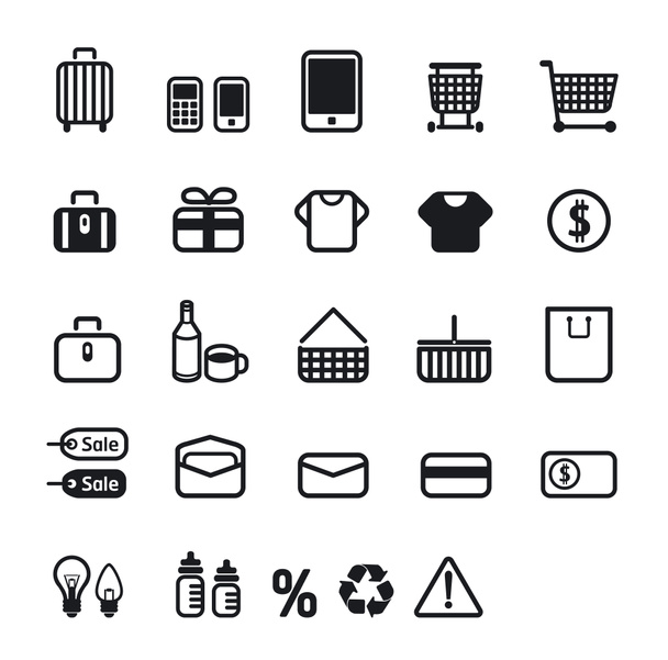 Shopping icons set design. - Fotoğraf, Görsel