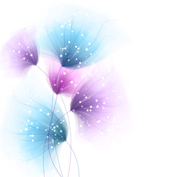 Vector achtergrond met pastel bloemen - Vector, afbeelding