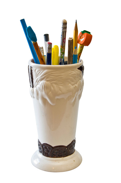 Pencil jar isolated - Photo, Image