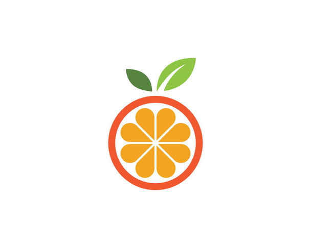 Projeto do logotipo laranja Projeto da ilustração do ícone do vetor - Vetor, Imagem