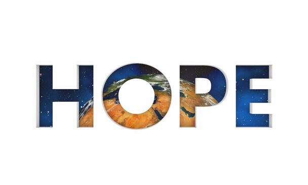 word hope isolated on white background - Foto, Imagem