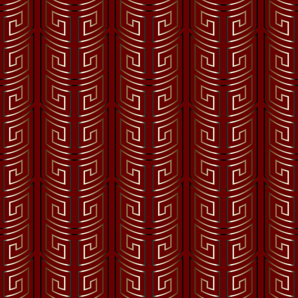Striped greek seamless border patterns. - Vektori, kuva