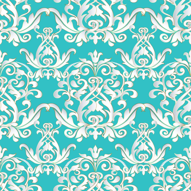 Baroque Damask elegance seamless pattern - Vecteur, image