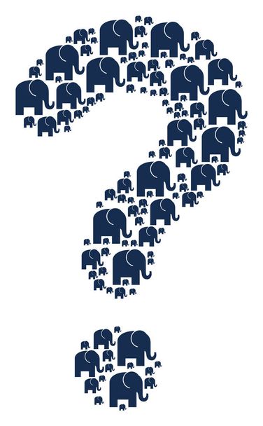 Aiuto Forma delle icone di elefante
 - Vettoriali, immagini