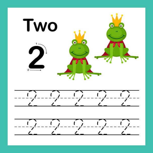 Conectando el punto y los números imprimibles ejercitan con la historieta encantadora para la ilustración de los niños del preescolar y del jardín de infancia, vector
 - Vector, Imagen