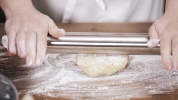 Step by step. Holiday season baking. Baking sugar cookies for Christmas - Footage, Video
