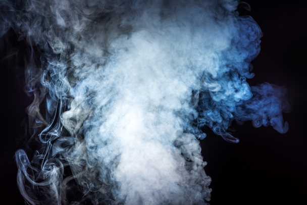 абстрактный фон с белым дымом на черном
 - Фото, изображение