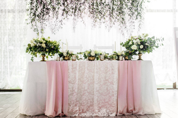 beautiful  wedding day table  decoration. Decor - Фото, изображение