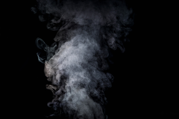 αφηρημένα φόντο με γκρι καπνού σε μαύρο - Φωτογραφία, εικόνα