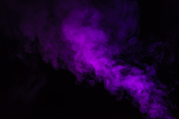 fondo negro abstracto con vapor púrpura
 - Foto, Imagen