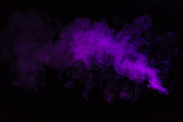 fondo negro con remolino ahumado púrpura
 - Foto, Imagen