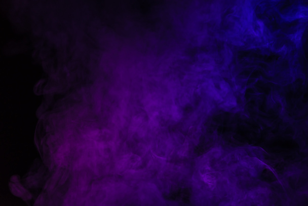 abstract black background with purple smoke   - Foto, imagen