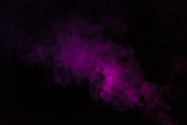 abstract black background with pink steam - Photo, Image