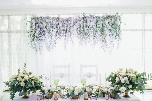 beautiful  wedding day table  decoration. Decor - Foto, Imagem