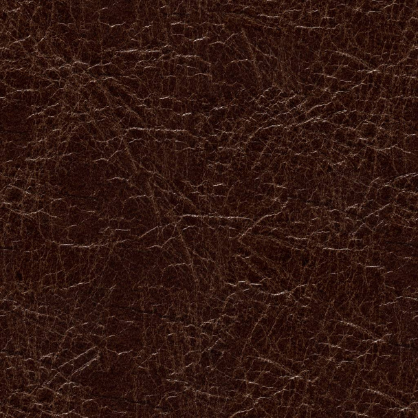 Modern leather background in ideal brown colour. Seamless square texture, tile ready. - Photo, Image