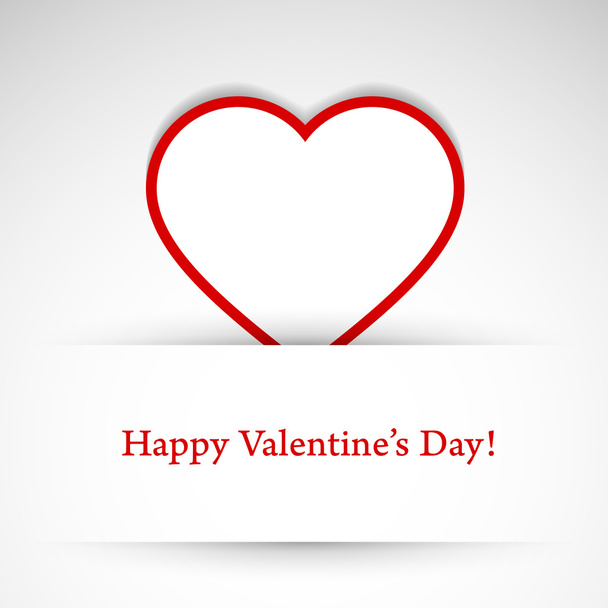 Valentines day card with heart. - Vektor, Bild