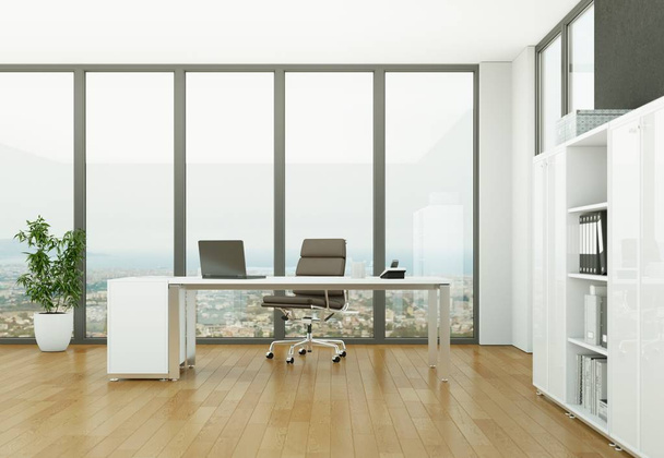 Design intérieur de bureau moderne avec mur en béton
 - Photo, image