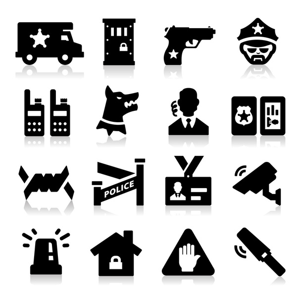 Iconos de seguridad - Vector, Imagen