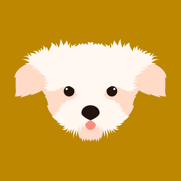 dog face vector  illustration flat style front side - Vector, Image