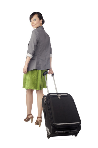 nő utazó poggyász - Fotó, kép