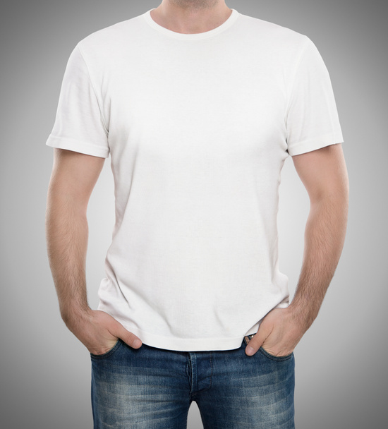 T-shirt branca em branco com espaço de cópia
 - Foto, Imagem