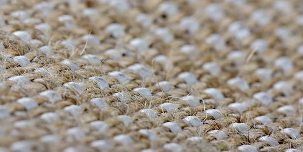 Çuval, kaba kumaş doğal malzemeden yakın çekim - Fotoğraf, Görsel