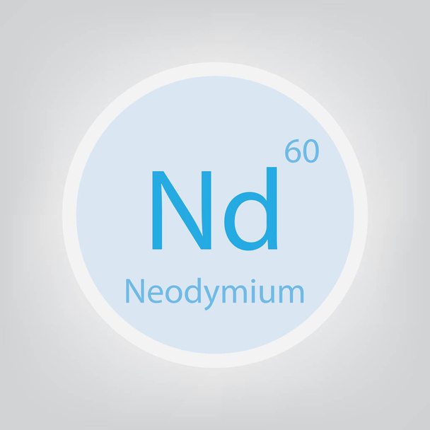 Neodymium Nd chemical element icon- vector illustration - Vector, Image