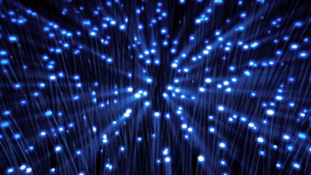 Seamless abstract animation optical fibers of distribution of the light signal - Footage, Video