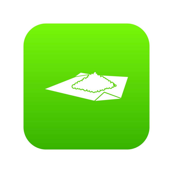 Powder marijuana icon digital green - Vetor, Imagem