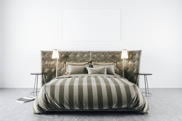 3d render of beautiful modern bedroom - Foto, Bild