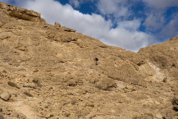 View of ramon crater desert of southern israel during hiking - Valokuva, kuva