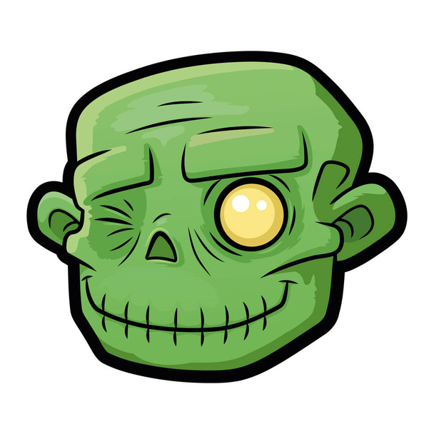 Smiling zombie head 2 - Διάνυσμα, εικόνα